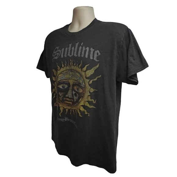 Sublime Long Beach Rock Band Music Gray Sun Graphic T-Shirt Large Cotton Stretch - Picture 3 of 7